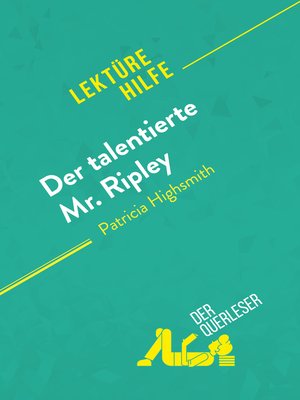 cover image of Der talentierte Mr. Ripley von Patricia Highsmith (Lektürehilfe)
